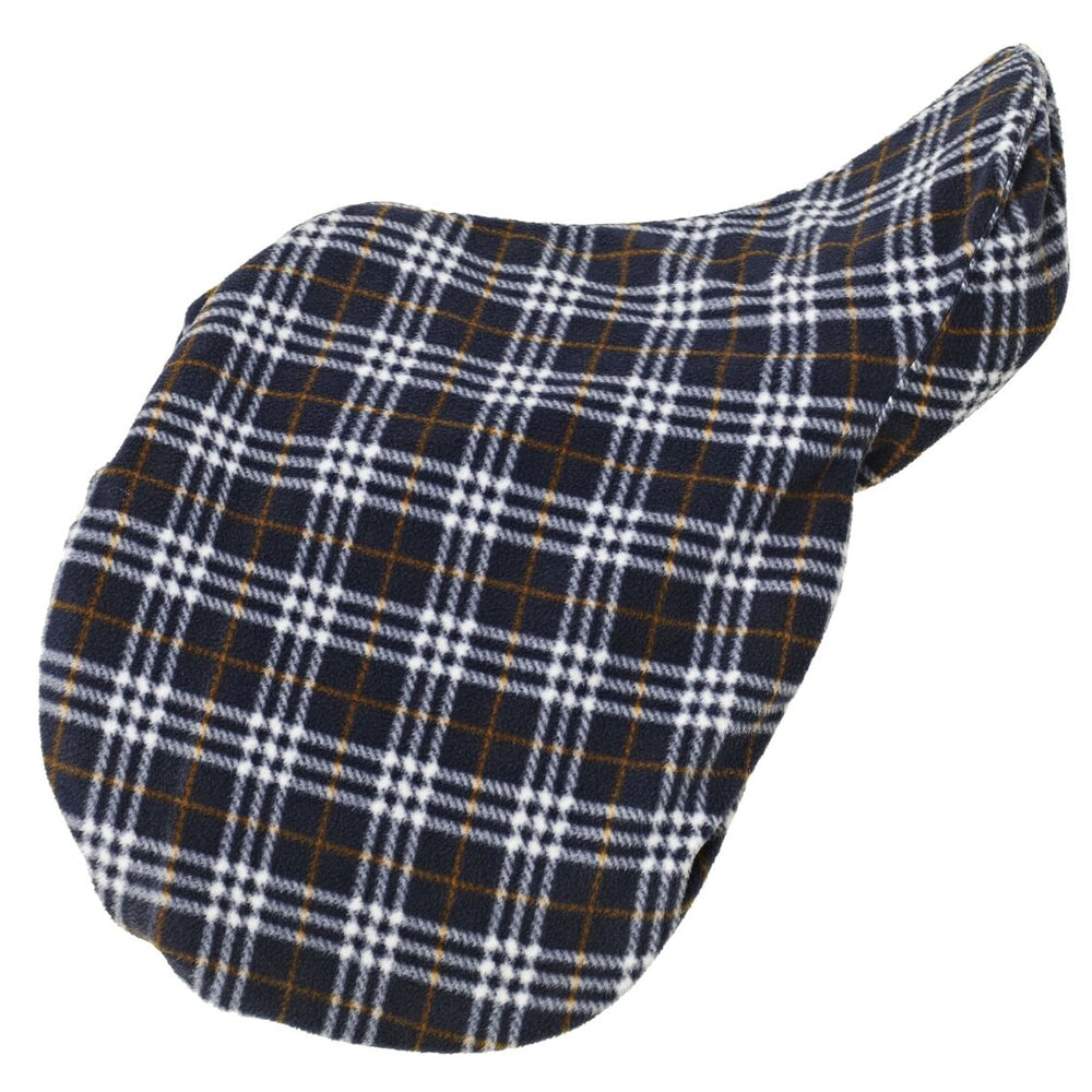 20Sx20Dx40W Centaur Close Contact Fleece Saddle Cover Blue Corn Plaid