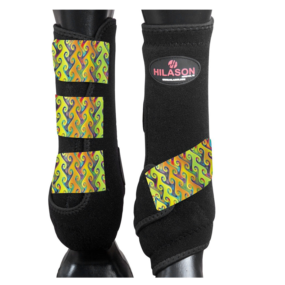 HILASON L M S Horse Front Leg Sport Boots | Jumping Printed