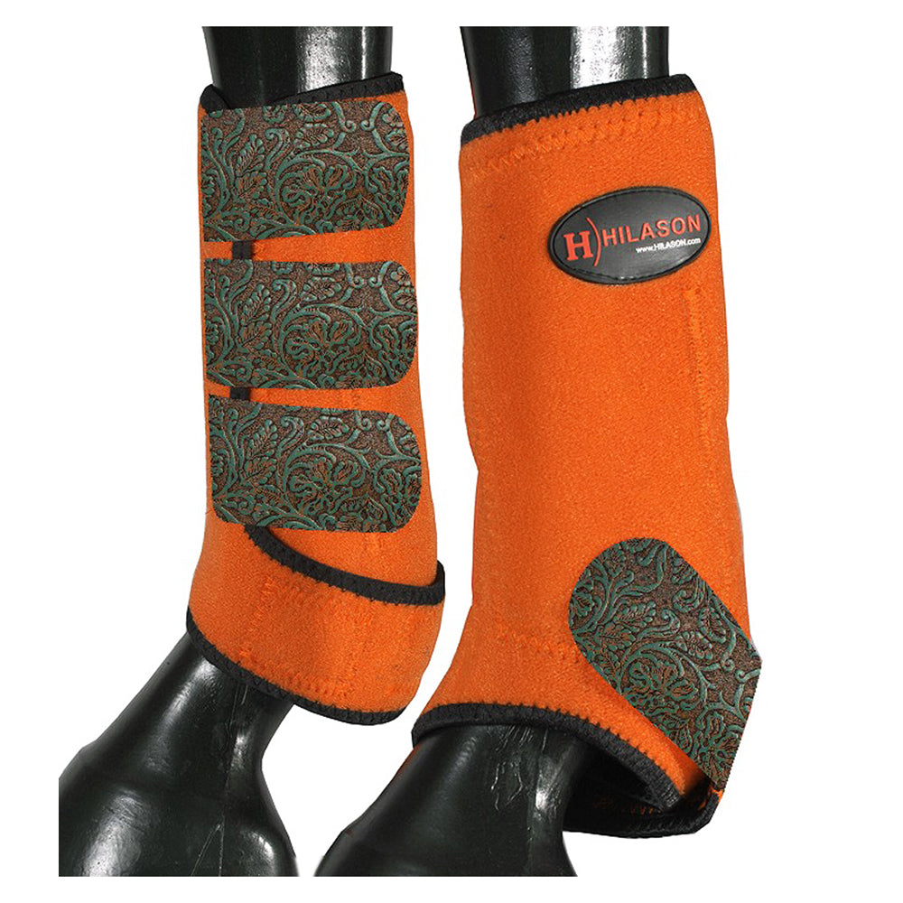 HILASON L M S Horse Rear Hind Leg Sport Boots Printed