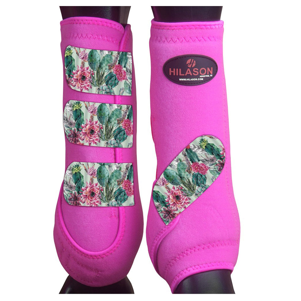 HILASON L M S Horse Front Leg Sport Boots| Printed Sport Boots| Horse Boots