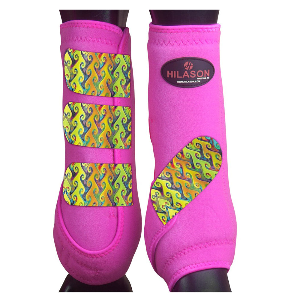 HILASON L M S Horse Front Leg Sport Boots| Printed Sport Boots| Horse Boots