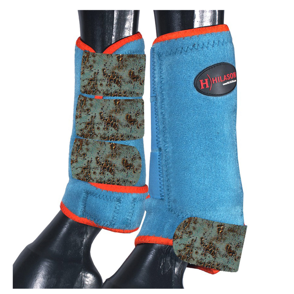 HILASON L M S Horse Rear Hind Leg Sport Boots Printed