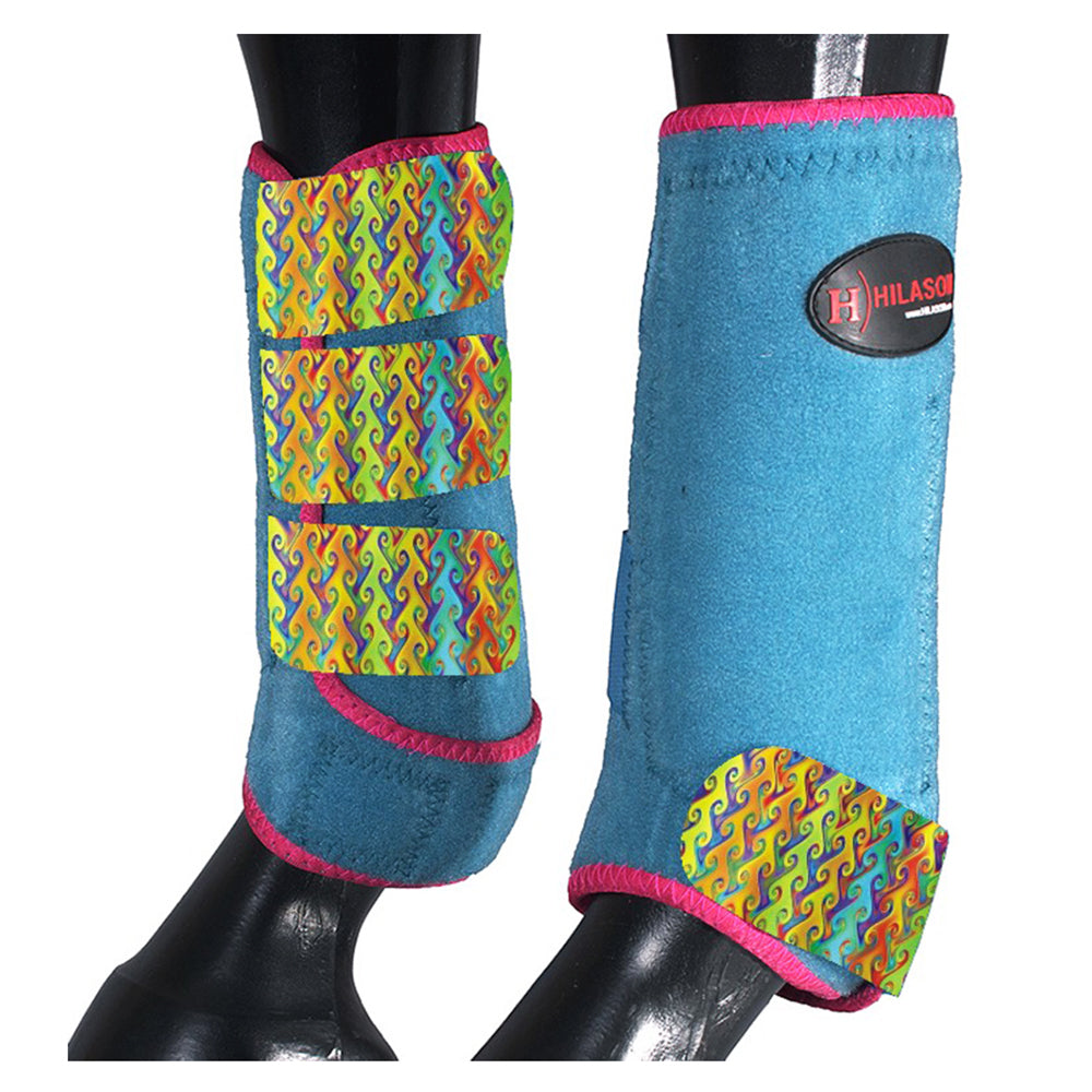 HILASON L M S Horse Front Leg Sport Boots| Printed Sport Boots| Horse Boots