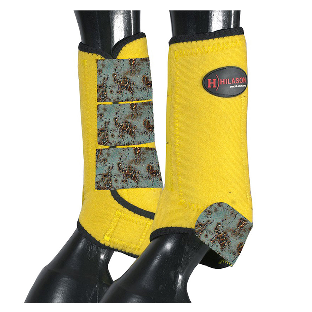 HILASON L M S Horse Rear Hind Leg Sport Boots Printed Hind Rear Leg Boots