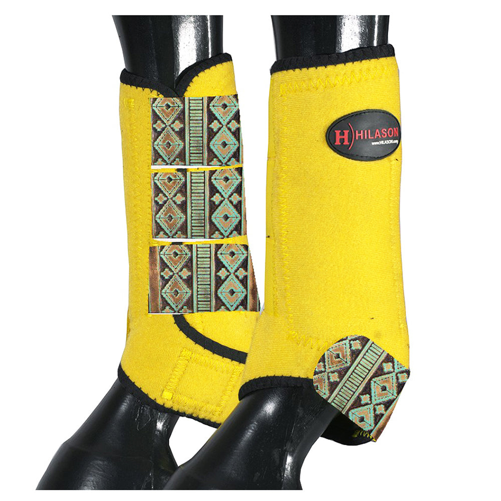 HILASON L M S Horse Rear Hind Leg Sport Boots Printed