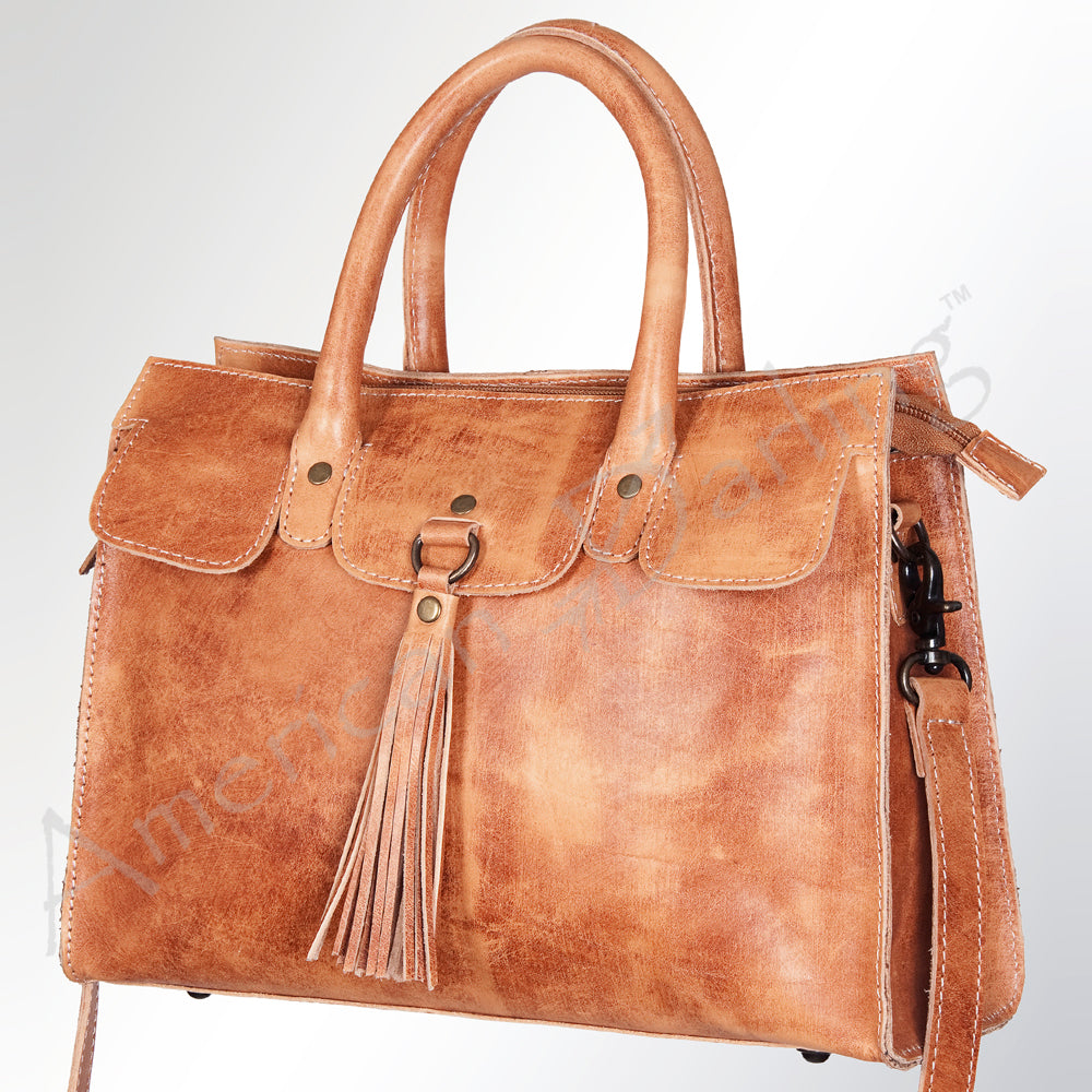 American Darling Tote Bag Western Genuine Leather Shoulder Purse with Tassels and YKK Zipper for Women