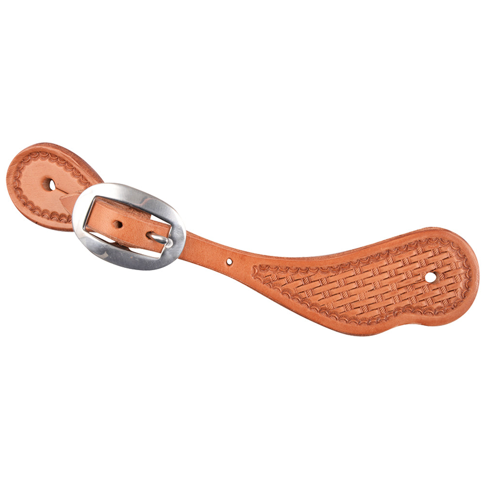 Medium Martin Saddlery Spur Strap Cowboy Natural Basketweave