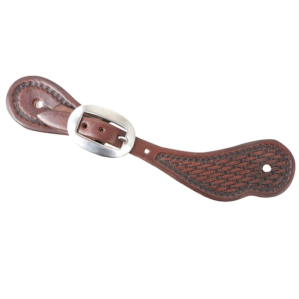 Medium Martin Saddlery Spur Strap Cowboy Chocolate Basketweave