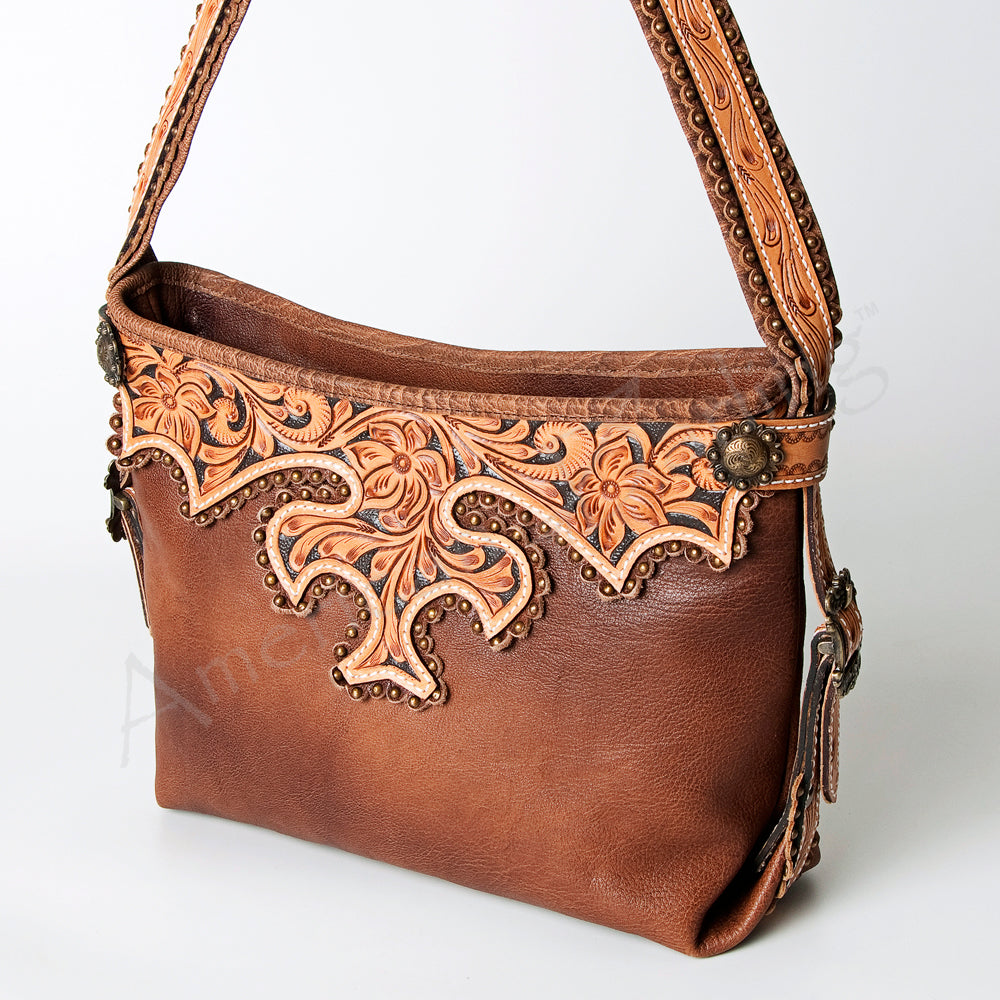 American Darling Hobo Hand Tooled Hair On Genuine Leather Western Women Bag | Handbag Purse Bags for Cute