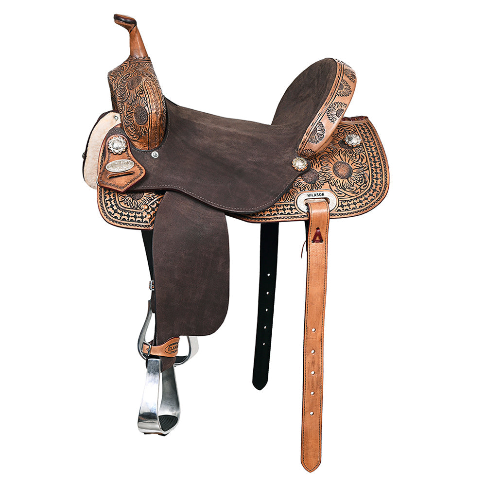16 In Flex Tree Western Horse Saddle American Leather Barrel Trail By Hilason