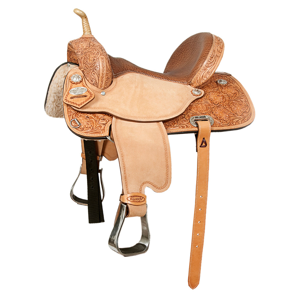 Flex Tree Western Horse Saddle In American Leather Barrel Trail By Hilason