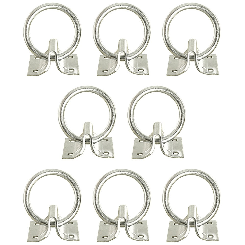 HILASON 2" Cross Tie Ring With 2mm Sheet Zinc Plated Down Horse Barn Supplies Block for Horses Stall Stable