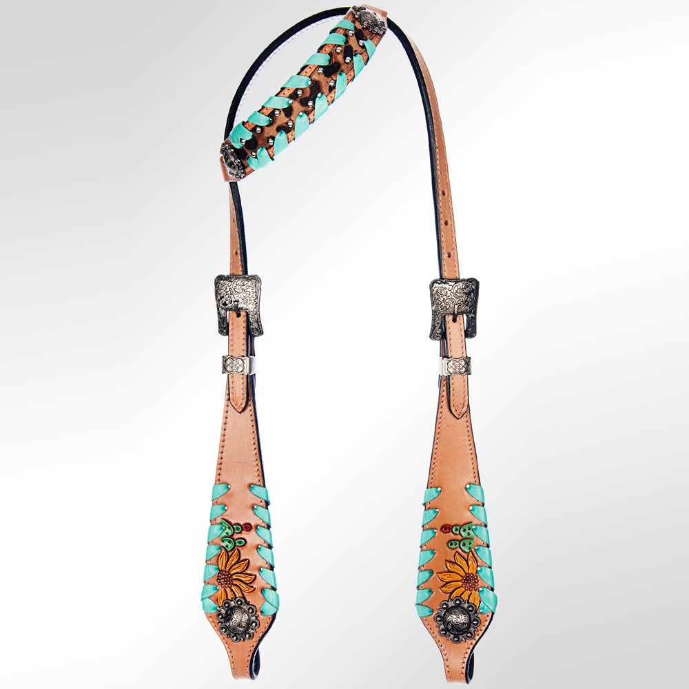 American Darling Western Horse Floral Genuine Leather Headstall | Tack for Horses