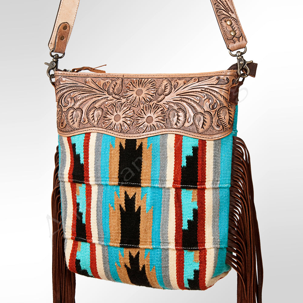 American Darling Cross Body Hand Tooled Saddle Blanket Genuine Leather Western Women Bag Handbag Purse | Crossbody for |Cute