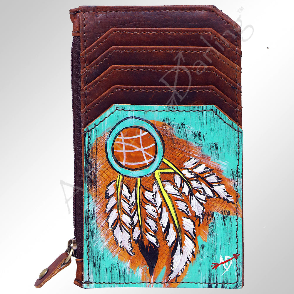 American Darling Card Holder Hand Tooled Genuine Leather | Business Credit