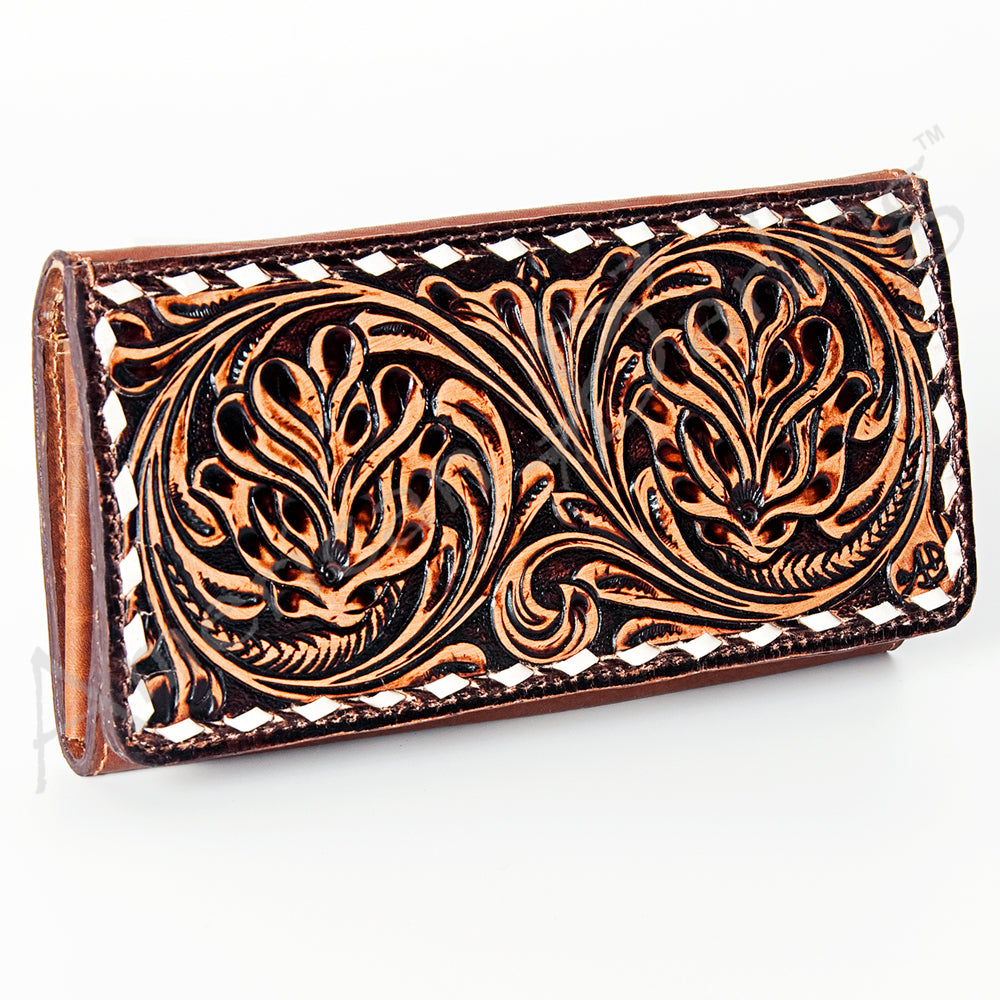 American Darling Wallet Hand Tooled Genuine Leather Western Women Bag | Handbag Purse Wristlet Travel Clutch