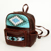 American Darling Backpack Saddle Blanket Fabric Genuine Leather Western Women Bag | for Laptop School Purse Travel
