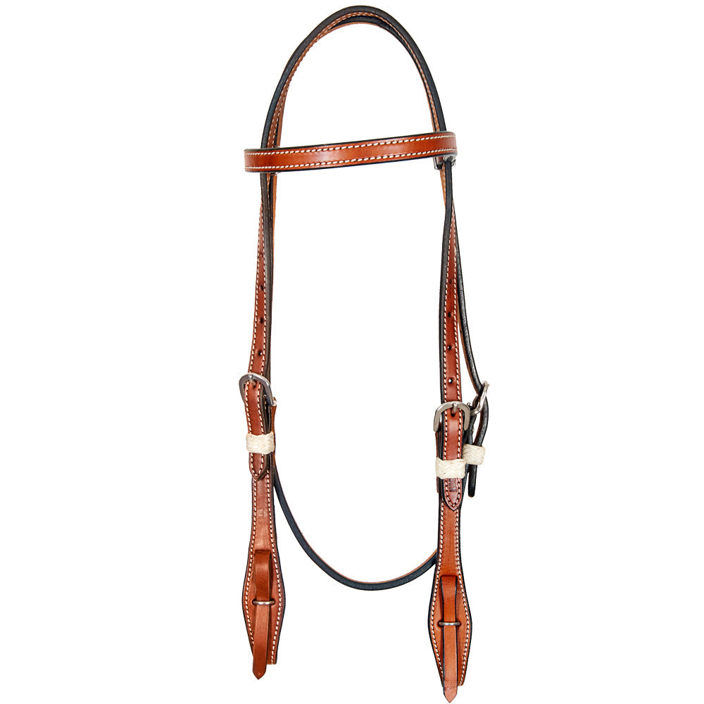 Hilason American Leather Horse Browband Headstall Working Tack Brown