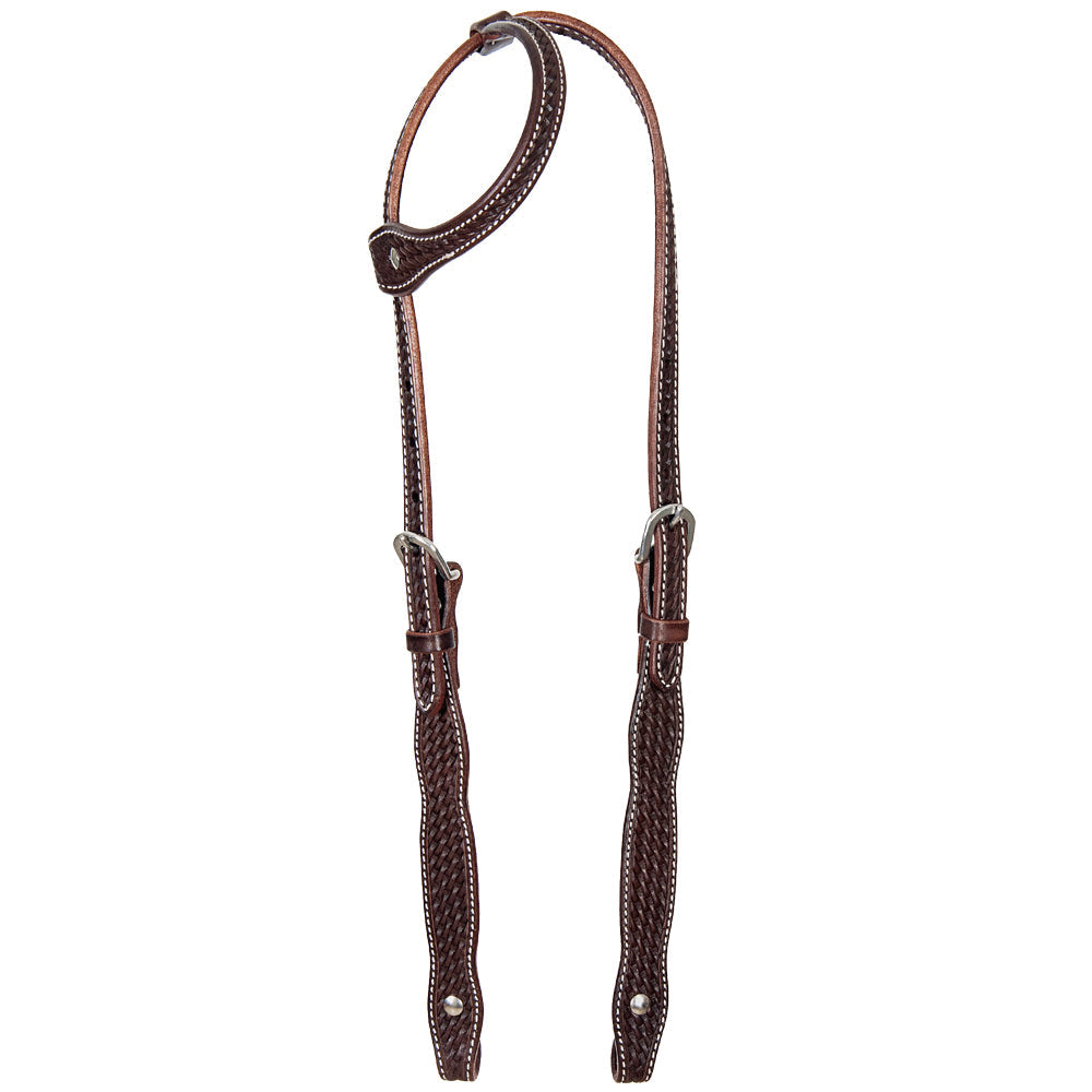 Hilason American Leather Horse One Ear Headstall Working Tack Brown