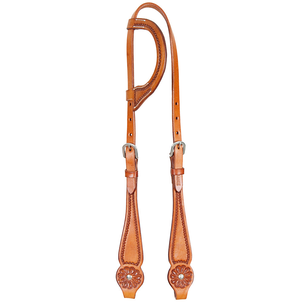 HILASON American Leather Horse One Ear Headstall Working Tack Tan | for Horses Western Headstalls
