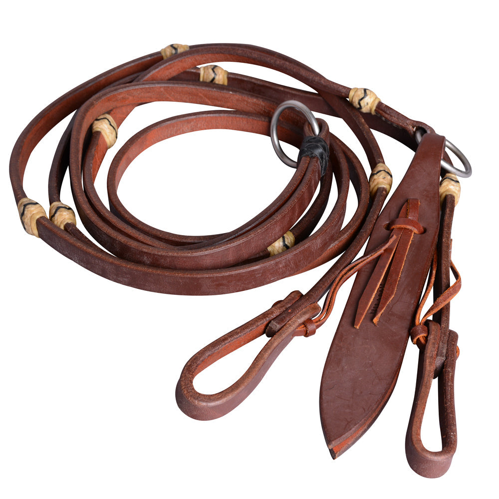 HILASON Western Horse American Leather Reins | Split Rein Roper Roping