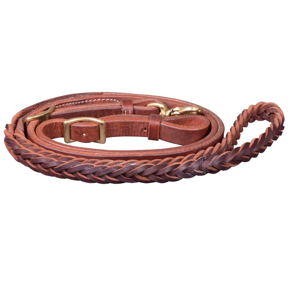 HILASON Western Horse American Leather Reins | Split Rein Roper Roping