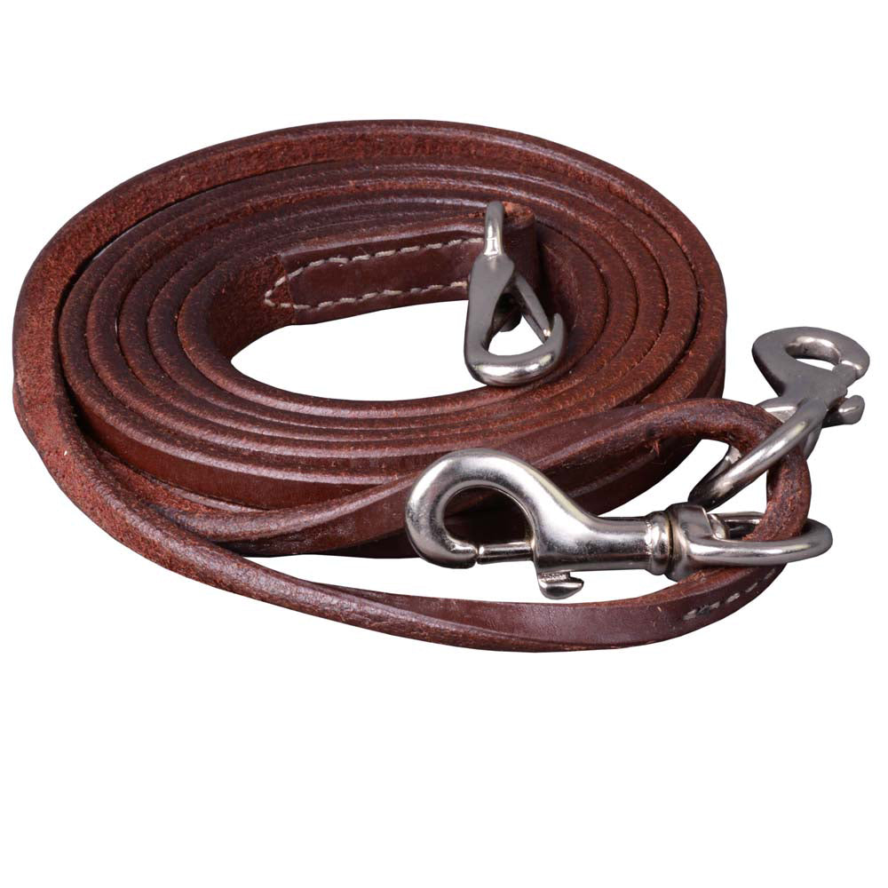 HILASON Western Horse American Leather Reins | Split Rein Roper Roping