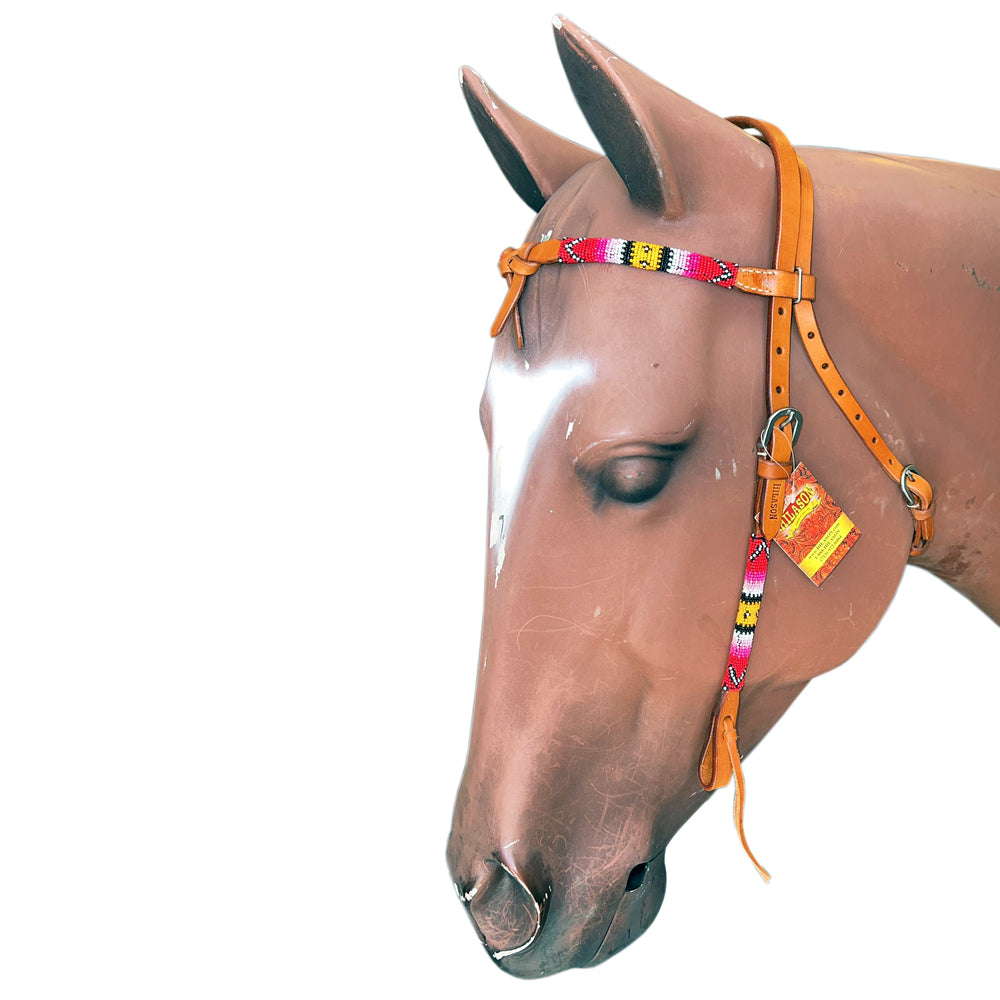 HILASON American Leather Horse Browband Headstall Working Tack Brown | for Horses Western Headstalls