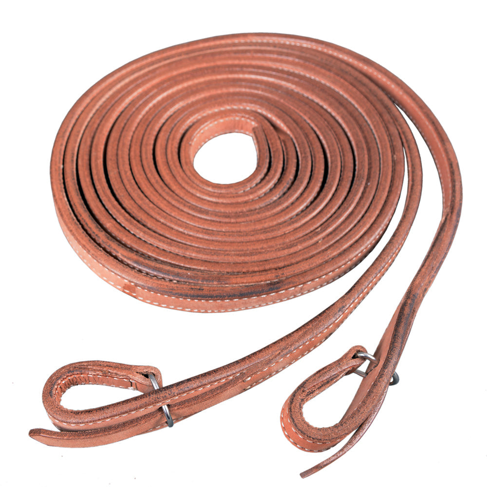 5/8 In X 8 ft Hilason Western Horse Leather Split Reins Brown