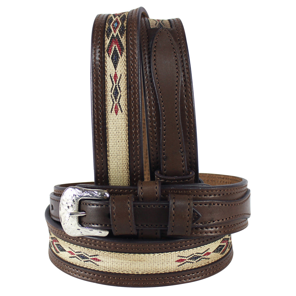 HILASON Western Genuine Leather Belt for Handmade Unisex Full Grain Heavy Duty Engraved Buckle Belt Dark Brown