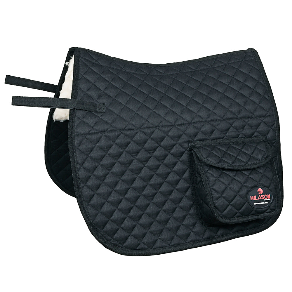 HILASON Western Horse Luxury Quilted Saddle Pads with Pockets | Pad
