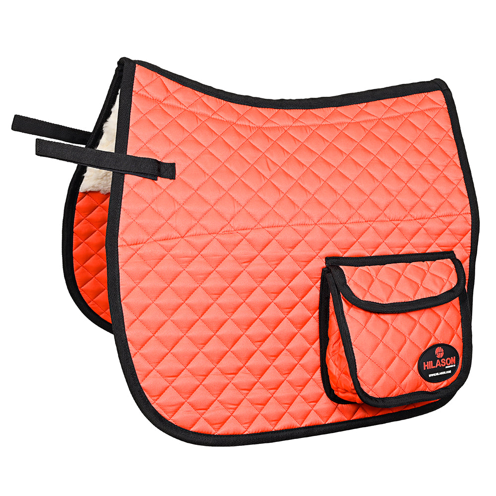 HILASON Western Horse Luxury Quilted Saddle Pads with Pockets | Pad