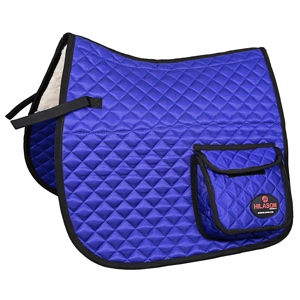 HILASON Western Horse Luxury Quilted Saddle Pads with Pockets | Pad