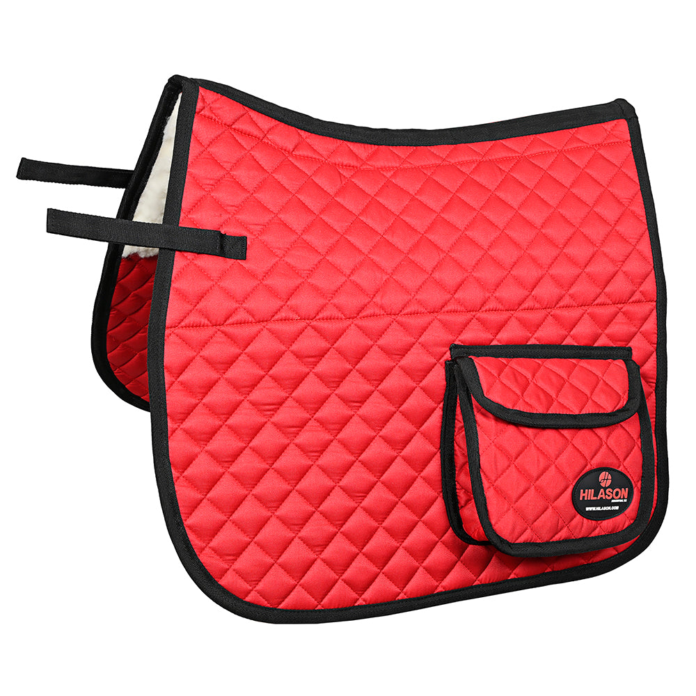 HILASON Western Horse Luxury Quilted Saddle Pads with Pockets | Pad