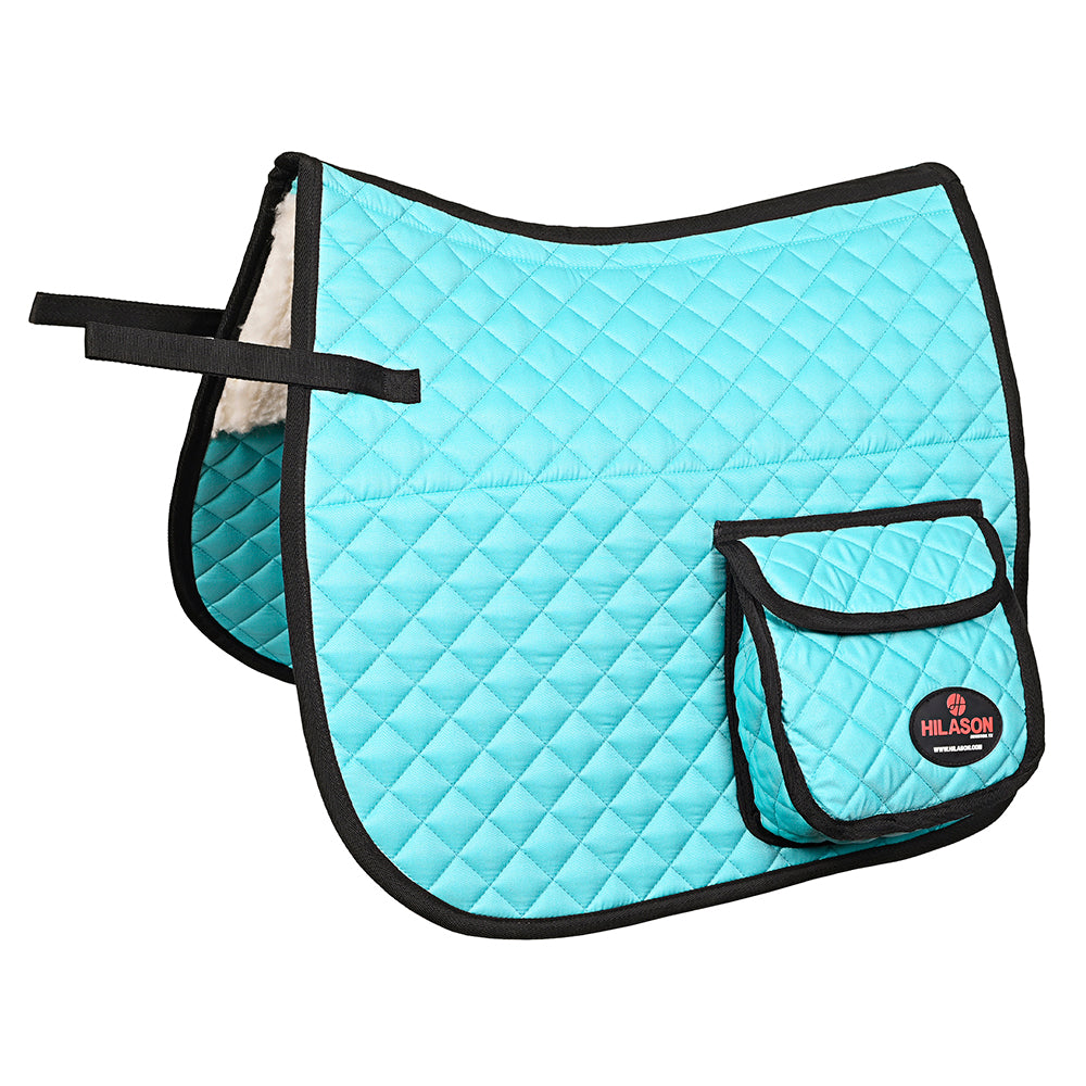 HILASON Western Horse Luxury Quilted Saddle Pads with Pockets | Pad