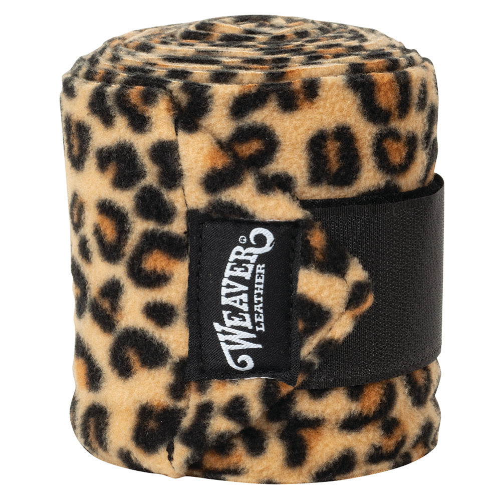 4-1/2 in X 9 Ft Weaver long Polo Horse Leg Wraps 4 Pack Leopard