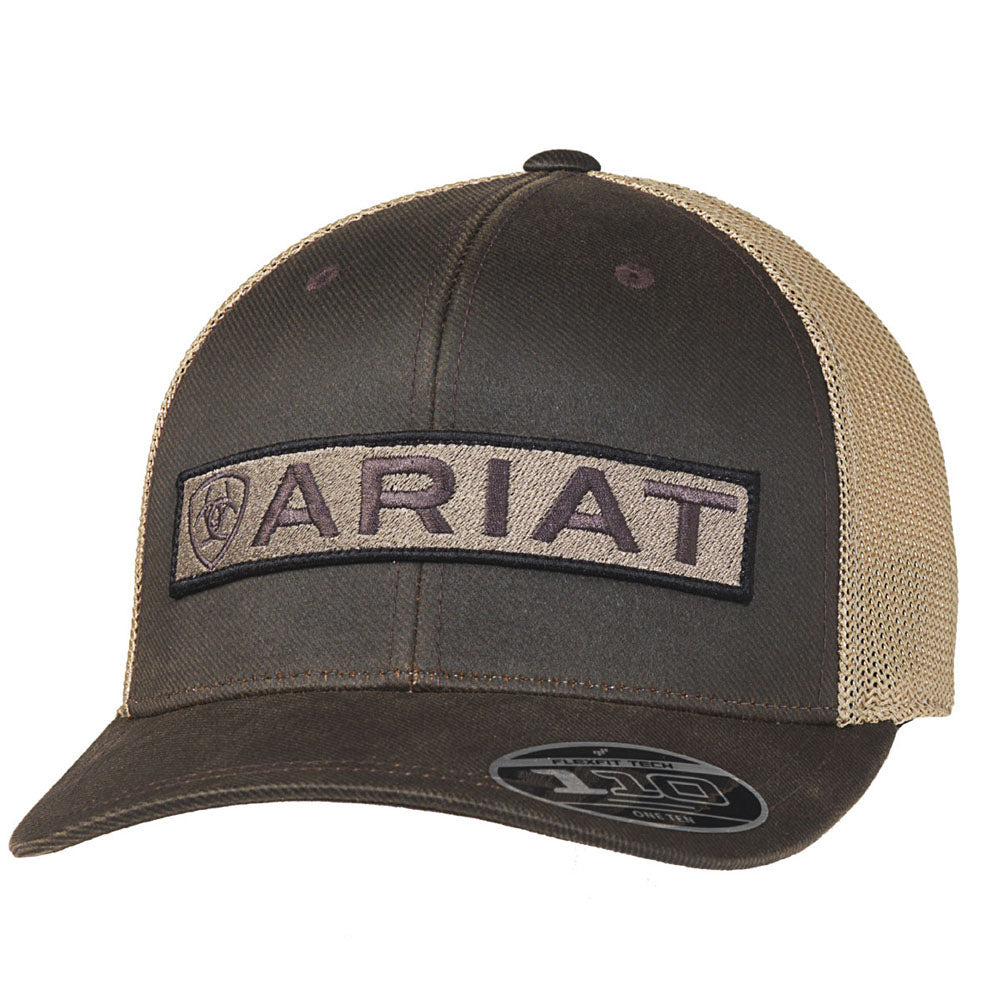 Ariat Men's Flex Fit 110 Long Logo Brown Cap