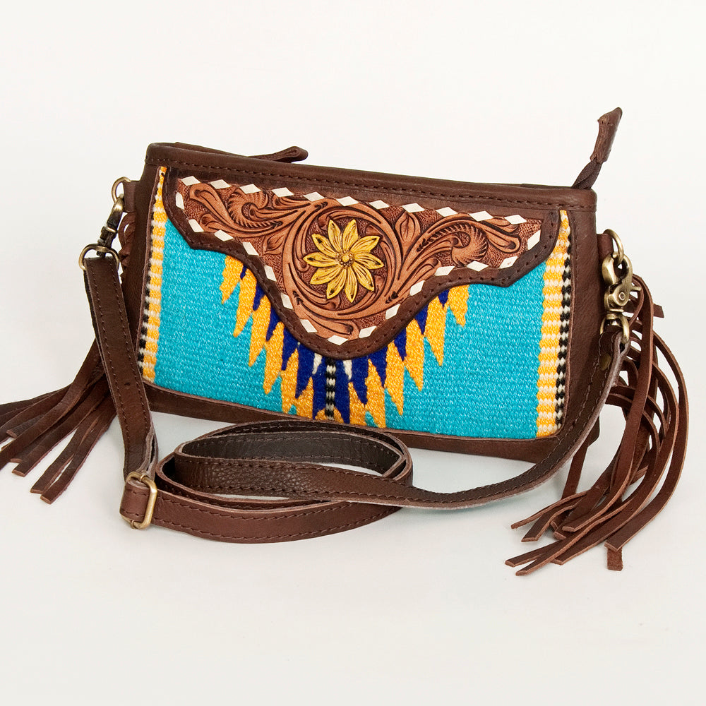 American Darling Cross Body Hand Tooled Saddle Blanket Genuine Leather Western Women Bag Handbag Purse | Crossbody for Cute
