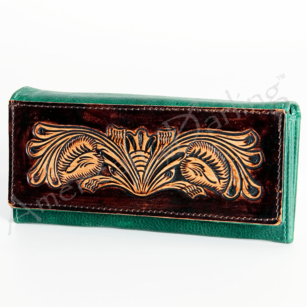 American Darling Wallet Hand Tooled Genuine Leather Western Women Bag | Handbag Purse Wristlet Travel Clutch