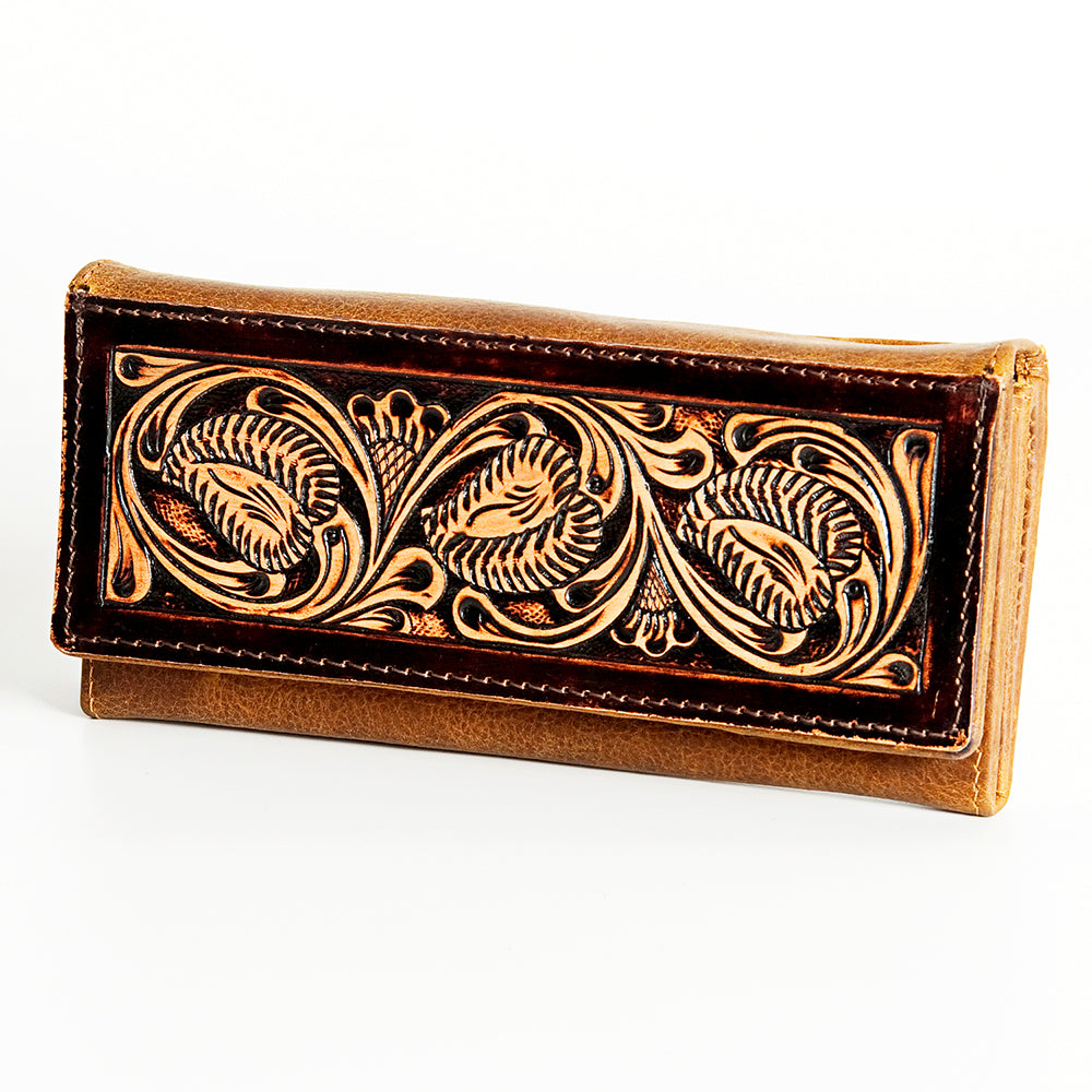 American Darling Wallet Hand Tooled Genuine Leather Western Women Bag | Handbag Purse Wristlet Travel Clutch