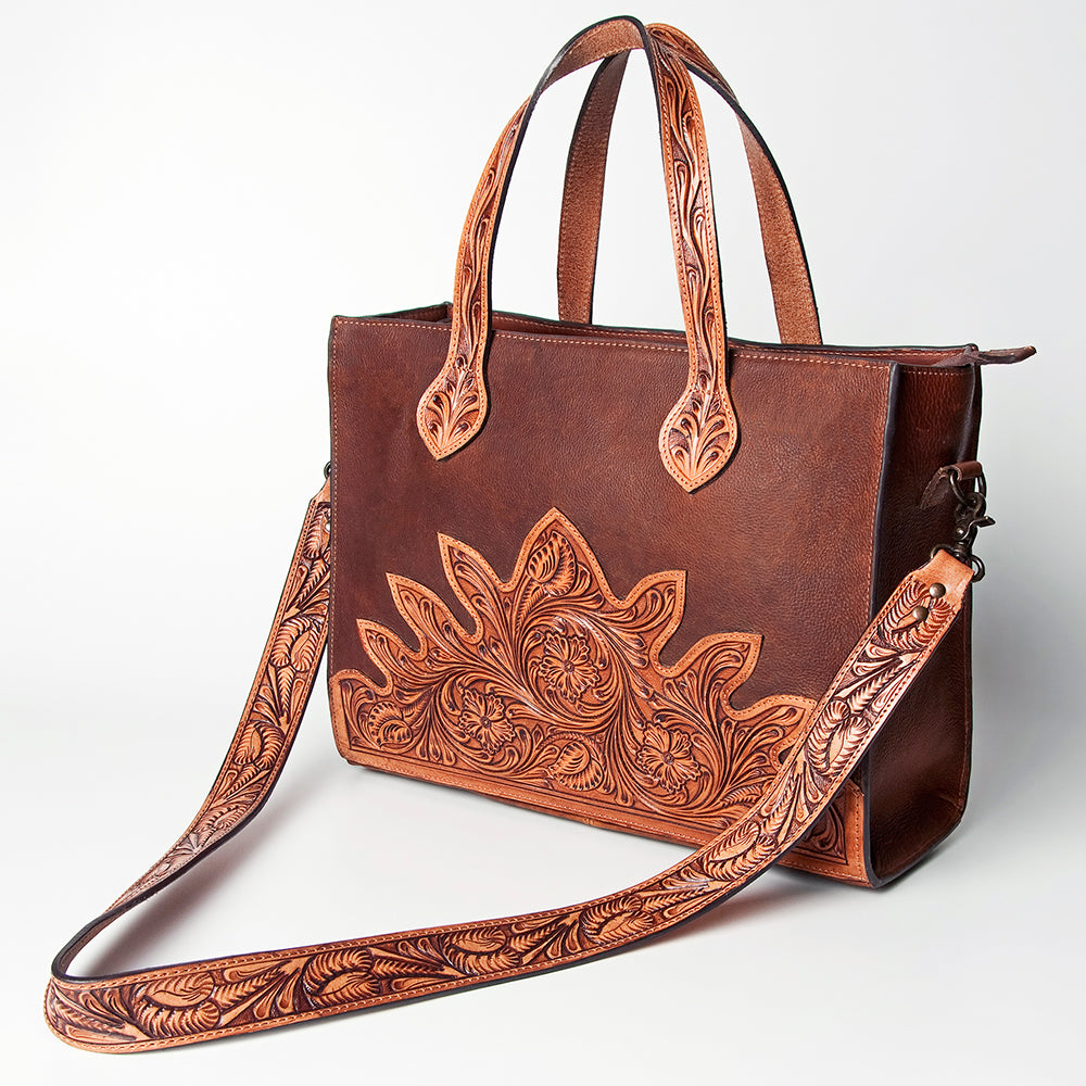 American Darling Tote Hand Tooled Genuine Leather Western Women Bag Handbag Purse | Travel Bags College Casual