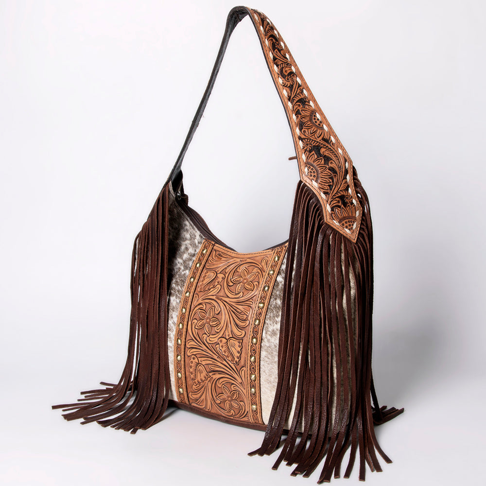 American Darling Hobo Hand Tooled Hair On Genuine Leather Western Women Bag | Handbag Purse Bags for Cute