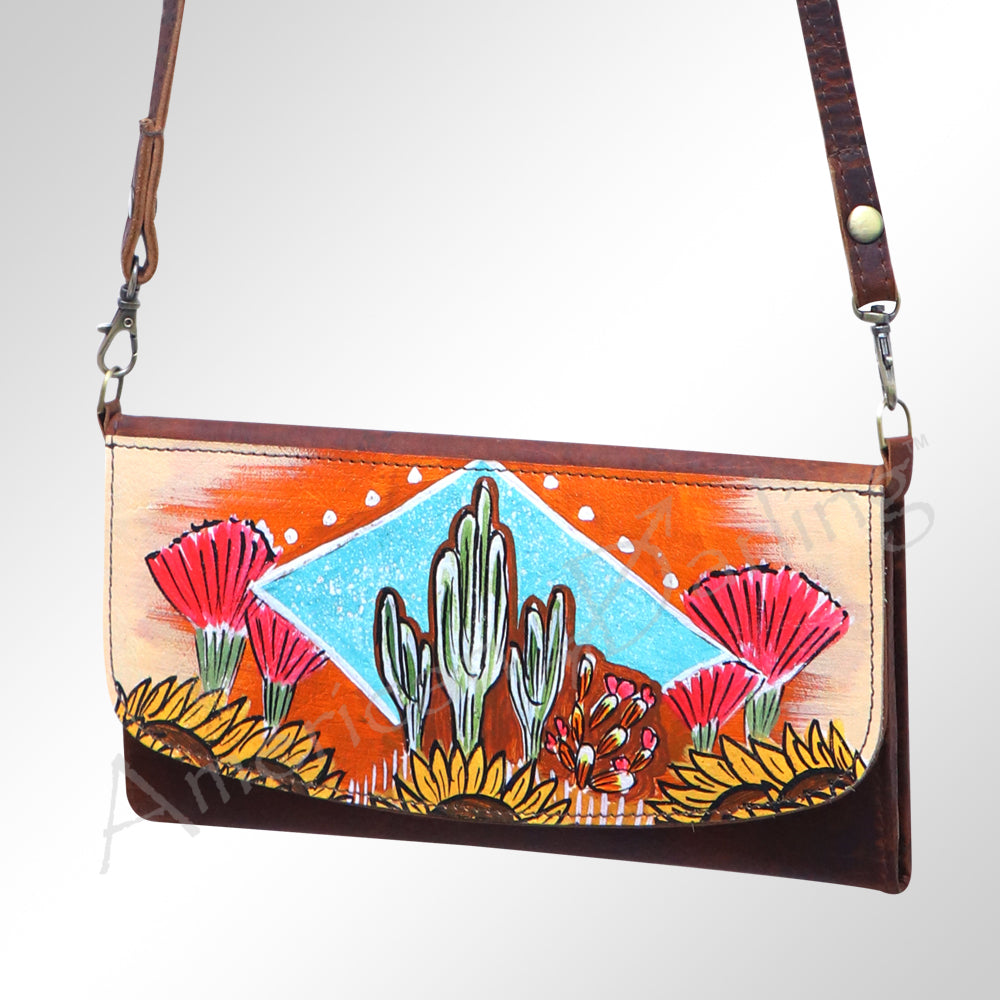 American Darling Wallet Hair on Full Grain Genuine Leather Western Women Bag | Handbag Purse Travel Clutch