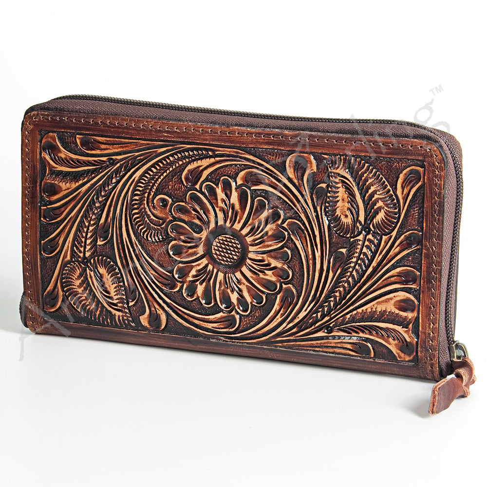 American Darling Wallet Hand Tooled Genuine Leather women bag western handbag purse