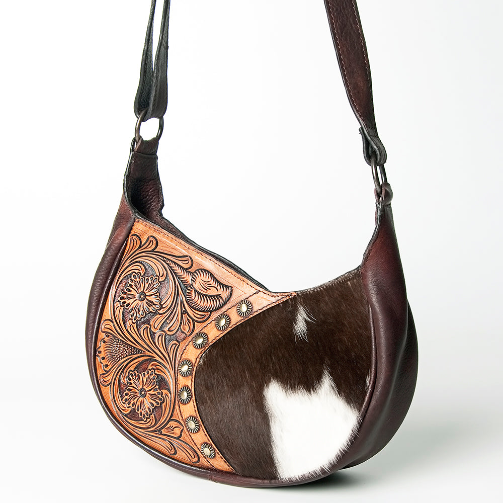American Darling Hobo Hand Tooled Hair On Genuine Leather Western Women Bag | Handbag Purse Bags for Cute