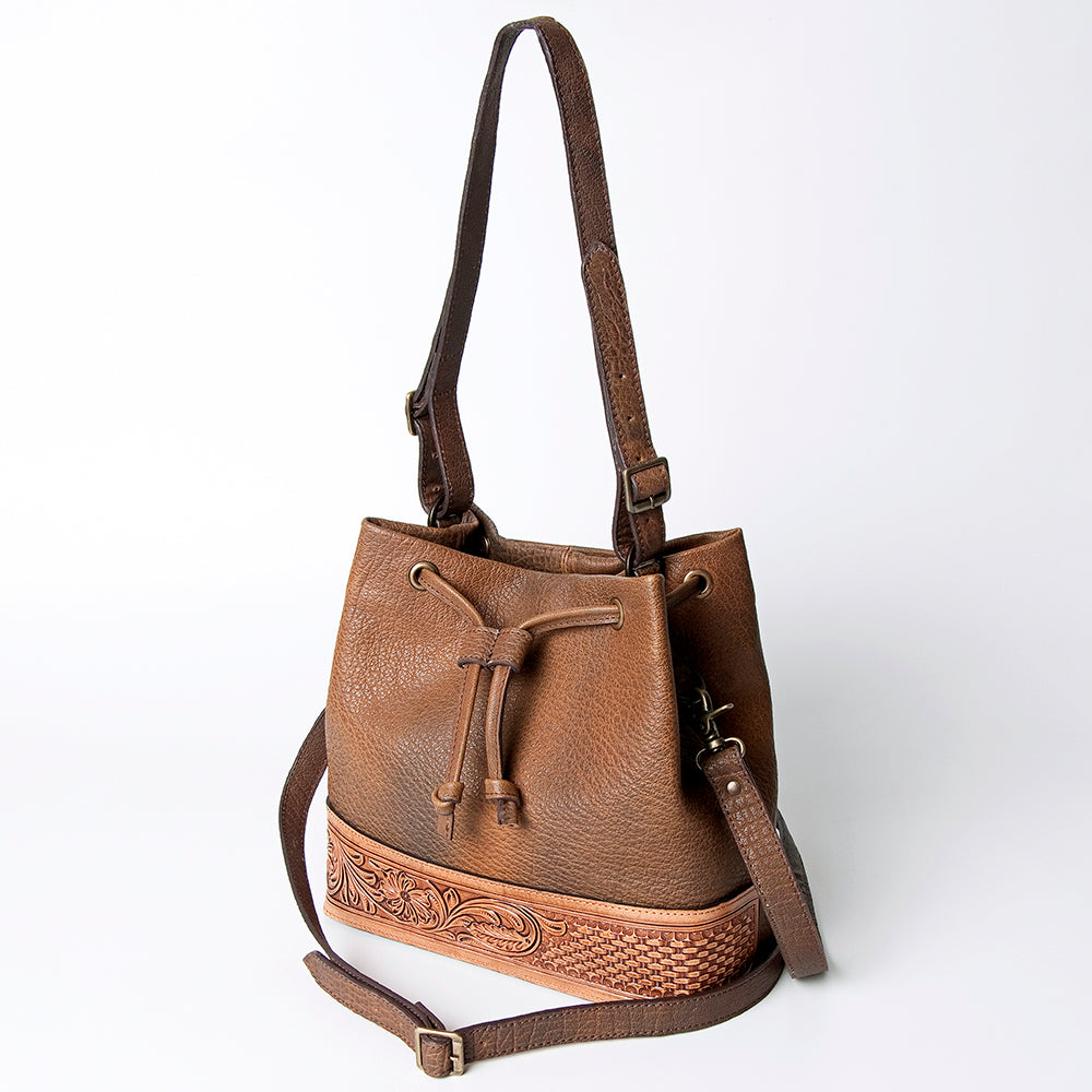 American Darling Bucket Hand TooledGenuine Leather women bag western handbag purse |