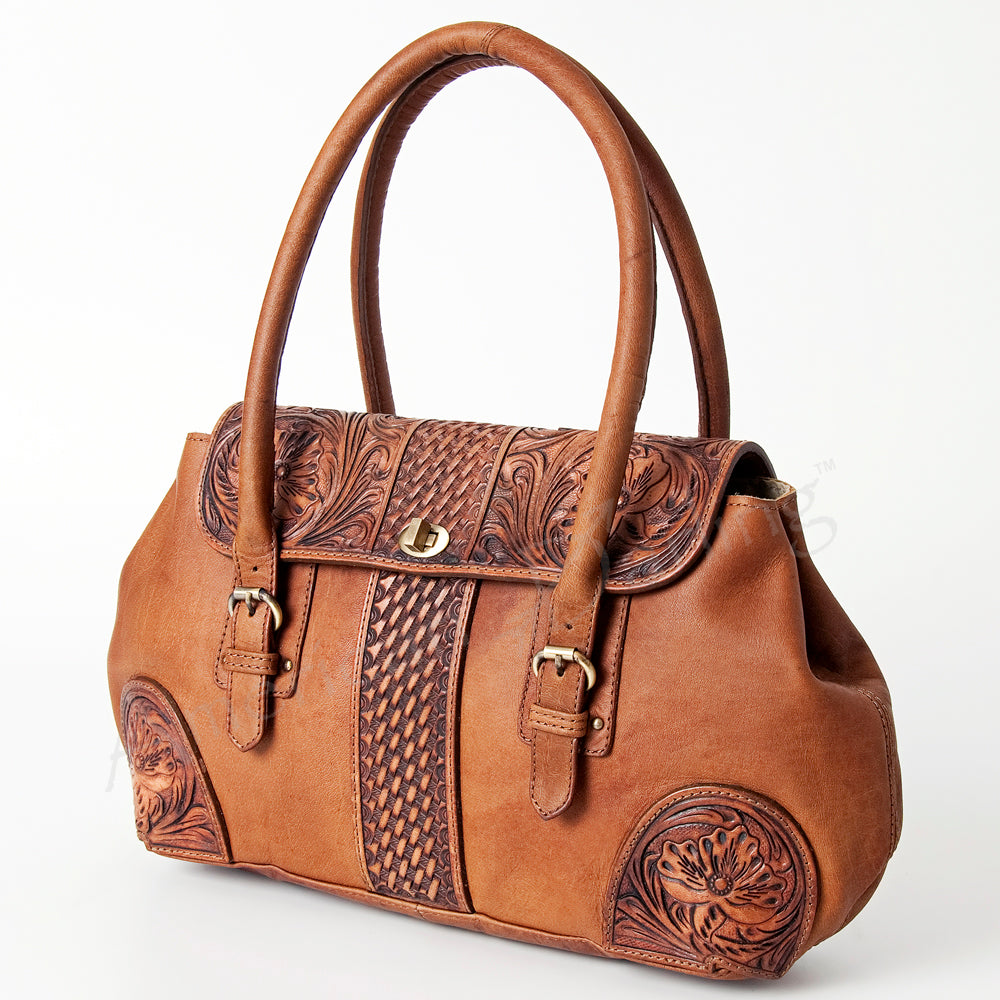 American Darling Tote Hand Tooled Hair on Genuine Leather Western Women Bag Handbag Purse | Travel Bags College Casual