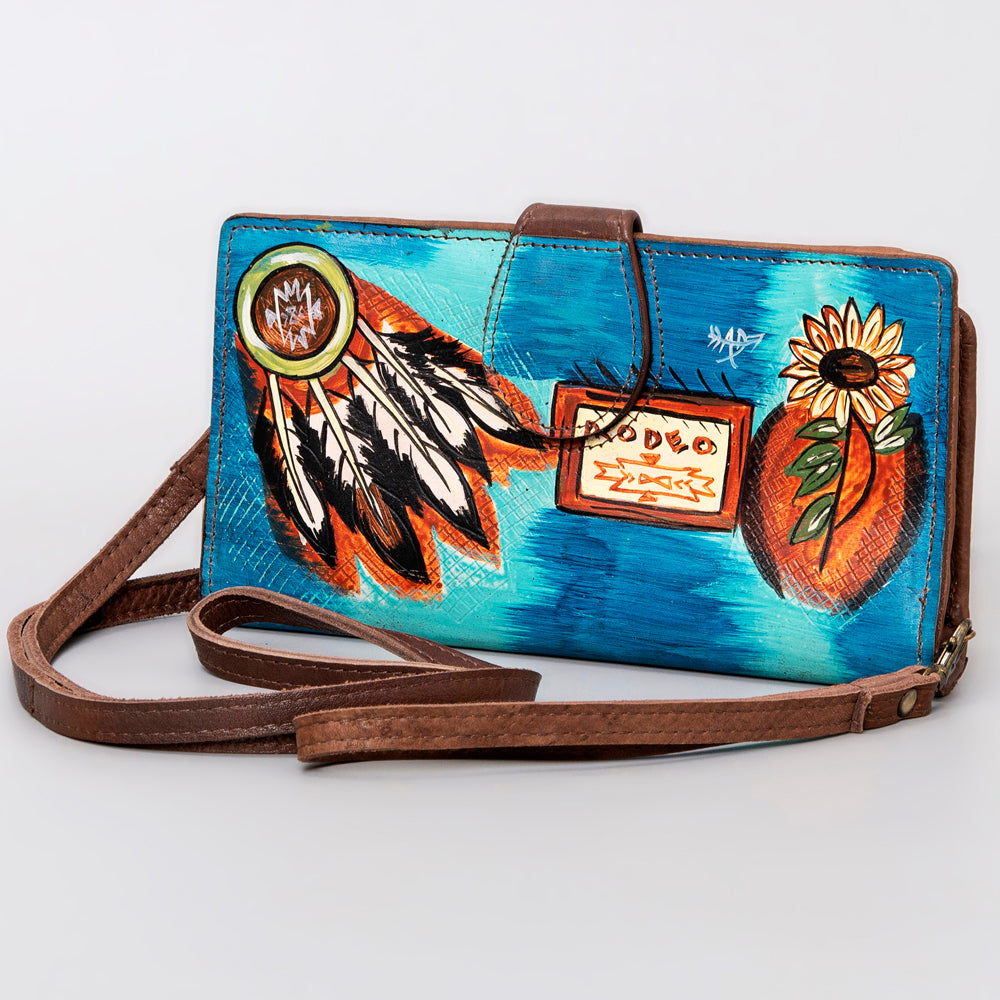 American Darling Wallet Full Grain Genuine Leather Western Women Bag | Handbag Purse Wristlet Travel Clutch