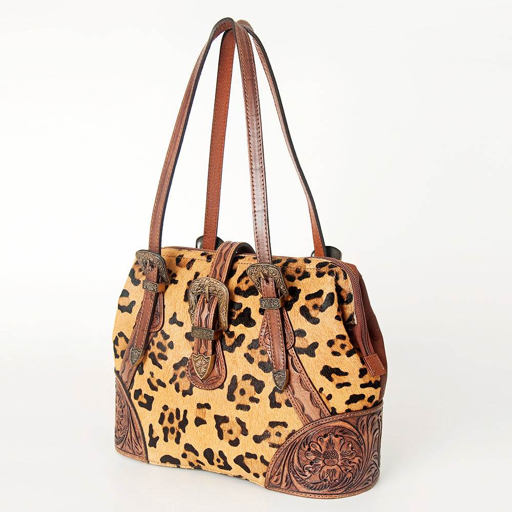 American Darling Tote Hand Tooled Hair on Genuine Leather Western Women Bag Handbag Purse | Travel Bags College Casual