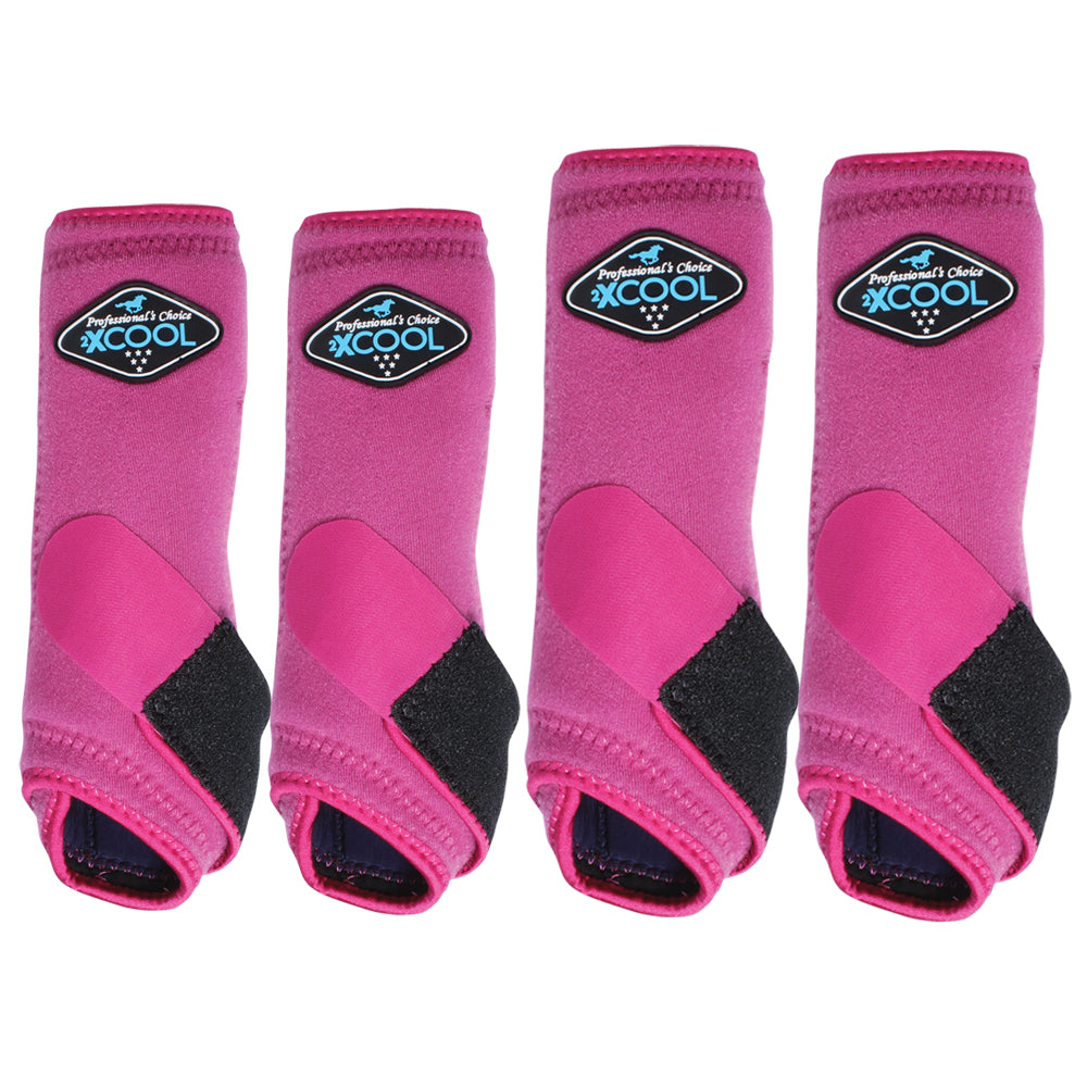 Professionals Choice 2XCool Horse Sports Boots 4 Pack Raspberry